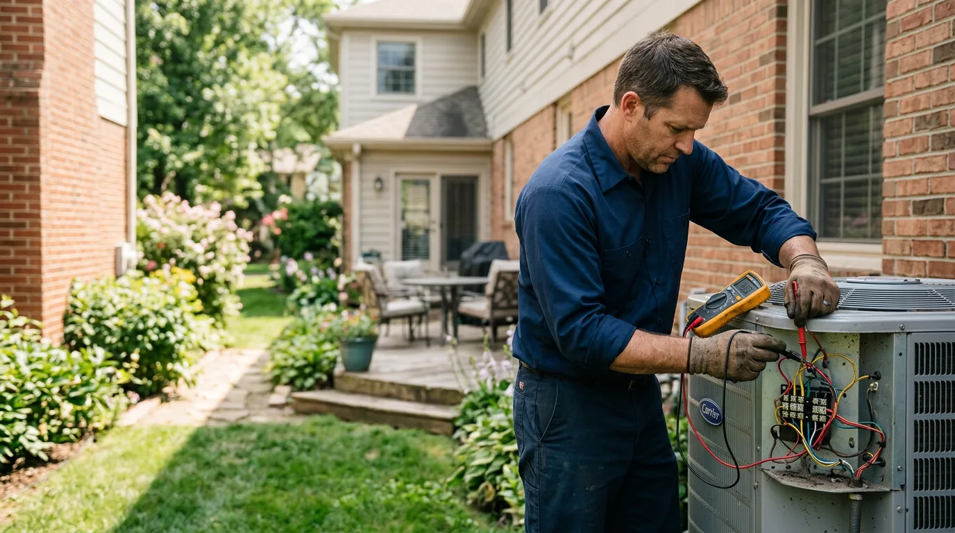 HVAC technician working near Woodburn, KY
